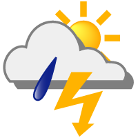 soleil, orage possible