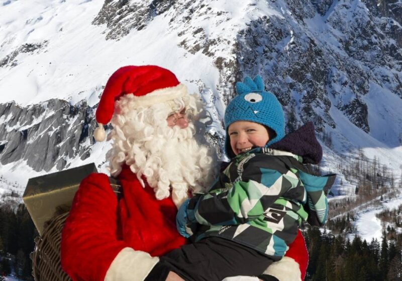 Père Noël sur les pistes