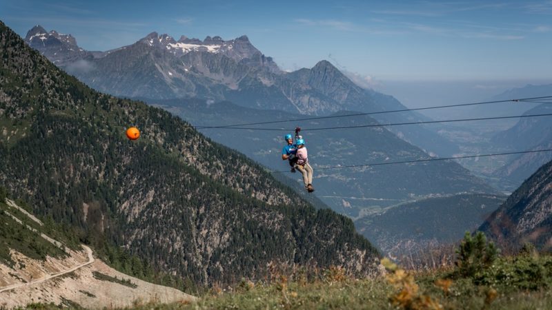 Zip lines Woufline La Breya - Pays du Saint-Bernard